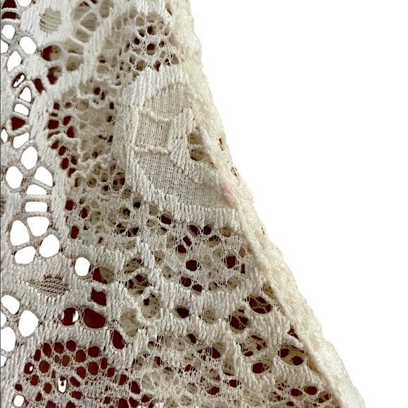 Mark’s There Paris Cream Gold Designer Lace Crochet Tunic O/S - Picture 9 of 11